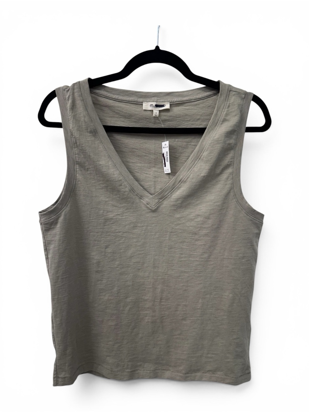 MADEWELL Slub Relaxed V-Neck Tank - size small